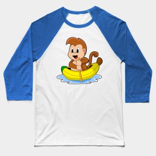 Monkey Banana Boat Baseball T-Shirt